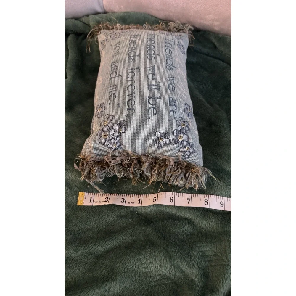 Vtg Friends We'll Be, Friends Forever You And Me Tapestry Pillow 14.5